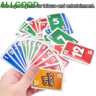 Allgoods SKIP BO การ์ดเกม UN SKIP-BO UN Solitaire BO เหมาะสําหรับผู้เล่น 2-6 คน ของเล่นสําหรับเด็ก