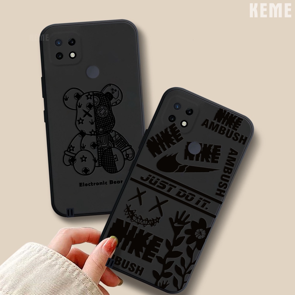 เคส Realme C21 / C21Y / C25Y พิมพ์ลายหมีไฟฟ้า