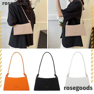 Rosegoods1 กระเป๋าถือ กระเป๋าสะพายไหล่ หนัง PU สีพื้น สําหรับผู้หญิง