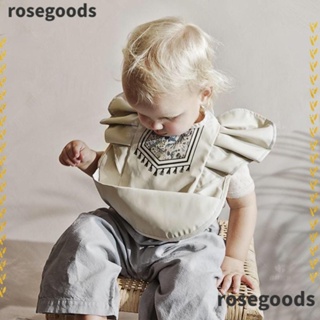 Rosegoods1 ผ้ากันเปื้อนอาหารเด็ก ทําความสะอาดง่าย กันน้ํา ผ้ากันเปื้อนเด็ก PU กันน้ํา คุณภาพสูง ทําความสะอาดง่าย ผ้ากันเปื้อนเด็ก