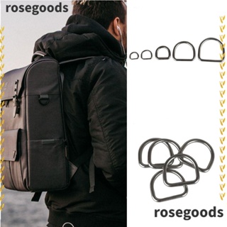 Rosegoods1 แหวนโลหะสเตนเลส 304 รูปตัว D แบบครึ่งวงกลม คุณภาพสูง สําหรับสัตว์เลี้ยง สุนัข 15 ชิ้น