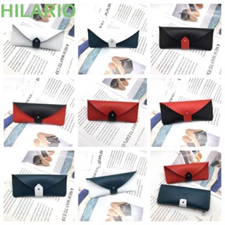 Hilario เคสแว่นตา หนัง PU กันน้ํา แบบพกพา พร้อมหัวเข็มขัดโลหะ สําหรับอ่านหนังสือ กลางแจ้ง