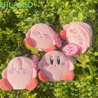 Hilario กระเป๋าใส่เหรียญ ผ้าฝ้าย แบบนิ่ม ลายการ์ตูน Kirby PP สําหรับเด็กผู้หญิง