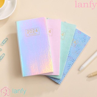 Lanfy สมุดโน้ตไดอารี่ แพลนเนอร์ A6 แพลนเนอร์กําหนดการ แพลนเนอร์ไดอารี่ เลเซอร์ วารสาร 2024 แพลนเนอร์ แพลนเนอร์ทํางาน 60 แผ่น วางแผนทํารายการ สมุดบันทึก สํานักงาน จัดหา