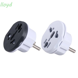 Lloyd อะแดปเตอร์ปลั๊กไฟ 16A 250V 2 ขา ทรงกลม AU UK CN US เป็น EU คุณภาพสูง