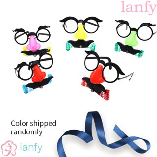 Lanfy แว่นตาพลาสติก รูปดาว มังกรเป่าหนวดเครา ขนาดใหญ่ ของเล่นสําหรับเด็ก