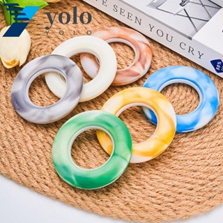 Yolo ห่วงผ้าม่านพลาสติก ทรงกลม สไตล์โรมัน 8 สี