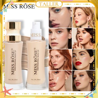 ✧Ready Stcok Miss Rose Liquid Foundation Full Cover Pores Dark Circleคอนซีลเลอร์ไวท์เทนนิ่งMoisturizing Smooth Natural Foundationแต่งหน้า 35Mlสูง