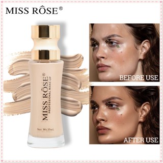 Miss Rose Liquid Foundation Full Cover Pores Dark Circle คอนซีลเลอร์ไวท์เทนนิ่ง Moisturizing Smooth Natural Foundation Oil Control แต่งหน้า 35ml JOYFEEL