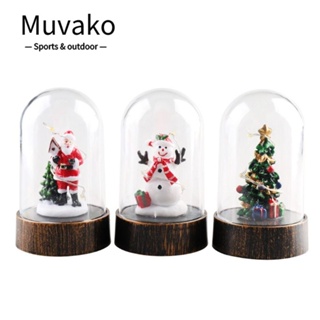 Muvako โคมไฟ Led รูปสโนว์แมน ซานตาคลอส สโนว์แมน 3 สี ใช้แบตเตอรี่ สําหรับตกแต่งบ้าน คริสต์มาส