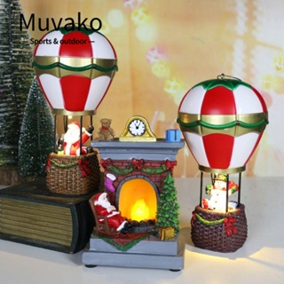 Muvako ลูกโป่งเรซิ่น รูปสโนว์แมน ซานต้าคลอส สีแดง 2024 สําหรับตกแต่งบ้าน