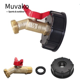 Muvako อะแดปเตอร์วาล์วบอล ทองเหลือง เชื่อมต่อนิวเมติก 1/2 NPT S60*6