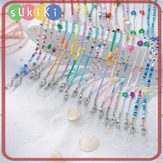 Sukiki สายคล้องแว่นตา เครื่องปั้นดินเผา หลากสีสัน สําหรับผู้หญิง