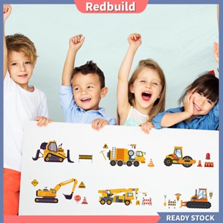 Redbuild|  สติกเกอร์ ลายยานพาหนะ หลากสีสัน กันน้ํา สําหรับตกแต่งสมุดภาพ Diy 12 ชิ้น