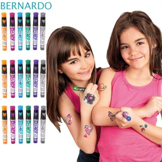 Bernardo ปากกาเจลกลิตเตอร์ ลายกราฟฟิตี้ 6 สี 1.0 มม. เป็นมิตรกับสิ่งแวดล้อม ล้างทําความสะอาดได้ 6 ชิ้น