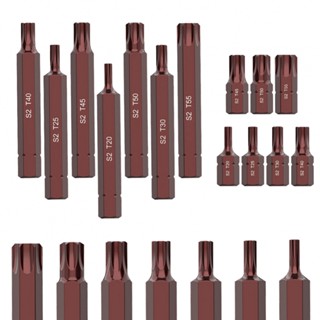 ดอกไขควง หัวหกเหลี่ยม คุณภาพสูง T20-T25 10 มม. 7 ชิ้น