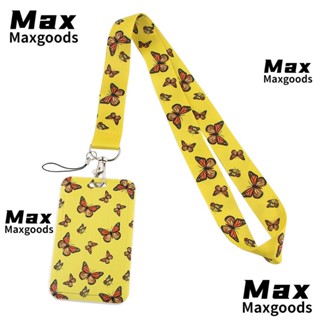 Maxg สายคล้องคอ สายคล้องคอ คลิปน่ารัก สายคล้องป้าย ผีเสื้อ ที่ใส่บัตรประจําตัว สํานักงาน