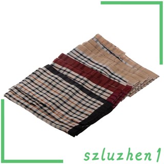 [Szluzhen1] ผ้าเช็ดหน้า ผ้าฝ้าย ลายสก๊อต ขนาด 40x40 ซม. สําหรับผู้ชาย งานแต่งงาน ปาร์ตี้ 12 ชิ้น