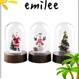 Emilee โคมไฟ Led รูปซานตาคลอส สโนว์แมน 3 สี ใช้แบตเตอรี่ สําหรับตกแต่งบ้าน คริสต์มาส