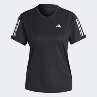 adidas วิ่ง เสื้อยืด Own the Run ผู้หญิง สีดำ IC5188