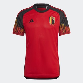 adidas ฟุตบอล เสื้อฟุตบอลชุดเหย้า Belgium 22 ผู้ชาย สีแดง HD9412