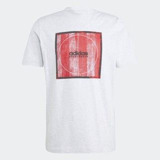 adidas ไลฟ์สไตล์ เสื้อยืดพิมพ์ลาย Tiro Box ผู้ชาย สีเทา II5878