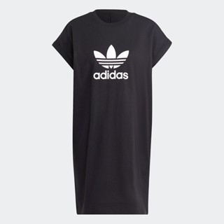 adidas ไลฟ์สไตล์ ชุดกระโปรงเสื้อยืด Adicolor Classics Trefoil ผู้หญิง สีดำ IC5483