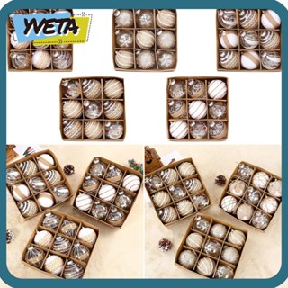 Yveta ลูกบอลแขวน 8 ซม. สําหรับตกแต่งบ้าน 9 ชิ้น