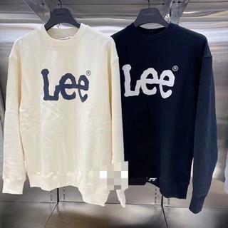 เสื้อกันหนาวลําลอง แขนยาว คอปก พิมพ์ลายโลโก้ LEE คุณภาพสูง แฟชั่นสําหรับผู้ชาย และผู้หญิง