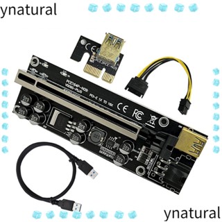 Ynatural การ์ดไรเซอร์ PCI-E 6Pin 60 ซม. USB 3.0 1X เป็น 16X