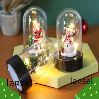 Lansel โคมไฟ Led รูปซานตาคลอส สโนว์แมน ใช้แบตเตอรี่ 3 สี แบบพกพา สําหรับตกแต่งคริสต์มาส