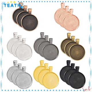 Teath จี้ถาดเปล่า ทรงกลม 8 สี คละสี สําหรับทําเครื่องประดับ งานฝีมือ DIY 40 ชิ้น