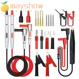 Mayshow ชุดทดสอบมัลติมิเตอร์ ตะกั่วทดสอบ คลิปปากจระเข้ สายเคเบิล PVC 1000V 4 มม.