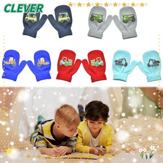 Clever ถุงมือถัก แบบเต็มนิ้ว 2 คู่ สําหรับเด็ก 1-4 ปี