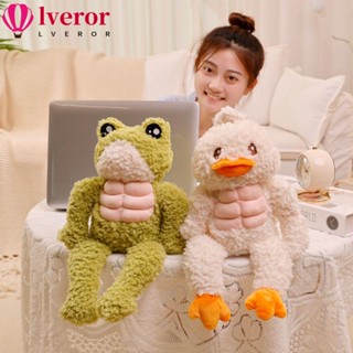 Lveror ตุ๊กตากบ เป็ด ผ้าฝ้าย PP น้ําหนักเบา ขนาด 35 ซม. 45 ซม. สําหรับตกแต่งบ้าน