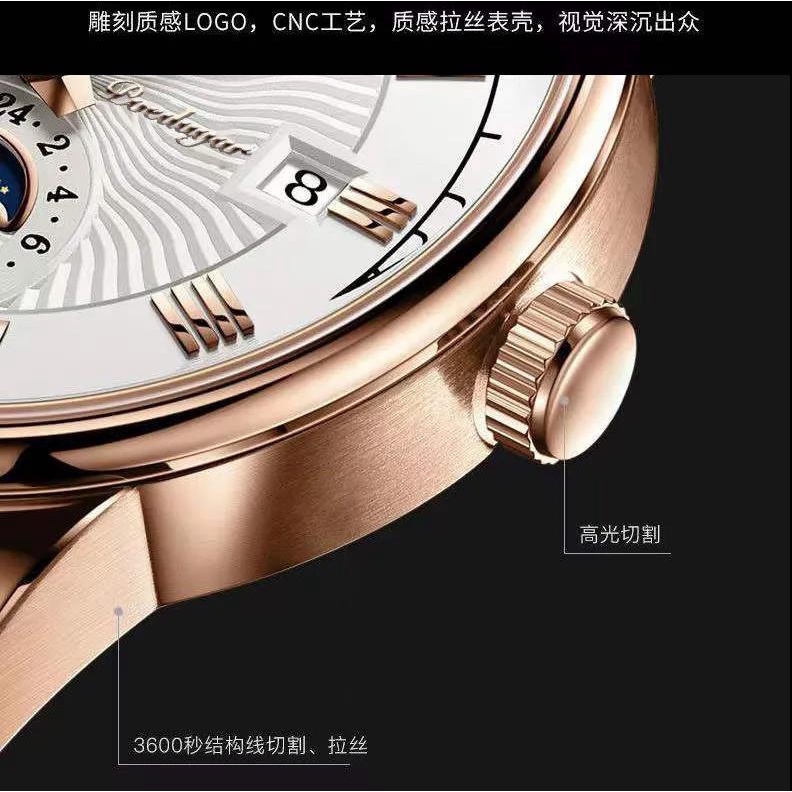 Patek eggplant 908 นาฬิกาข้อมือ เรืองแสง กันน้ํา สําหรับผู้ชาย