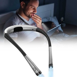 Flexible LED Neck Reading Light USB Rechargeable Book Bed Night Lamp Hands Free