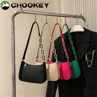 Chookey กระเป๋าสะพายไหล่ลําลอง ทรงคลัทช์ ขนาดเล็ก น้ําหนักเบา สีพื้น แฟชั่นสําหรับสตรี