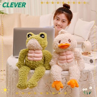 Clever ตุ๊กตากบ เป็ด ผ้าฝ้าย PP น้ําหนักเบา ขนาด 35 ซม. 45 ซม. สําหรับตกแต่งบ้าน