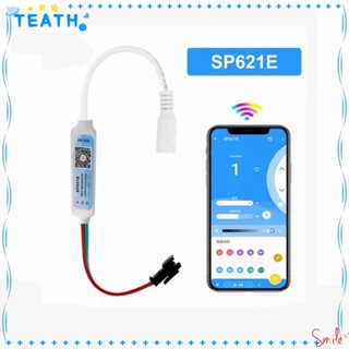 Teath ตัวควบคุมไฟบลูทูธ SP621E 3 PIN DC5-24V LED สําหรับ WS2812B WS2811