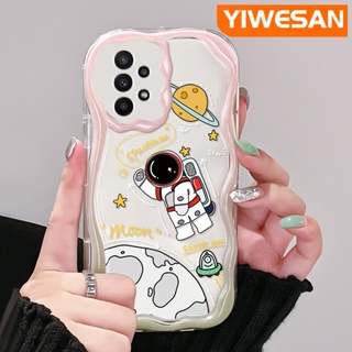 เคสโทรศัพท์มือถือแบบนิ่ม ใส กันกระแทก ลายดวงจันทร์อวกาศ แฟชั่น สําหรับ Samsung galaxy A22 4G A22 5G M22 A21s A23 A24