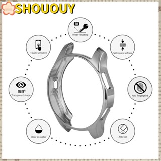 Shououy เคสนาฬิกาข้อมือซิลิโคน TPU ชุบไฟฟ้า กันรอยขีดข่วน สําหรับ Gear S3 Galaxy Watch 46 มม.