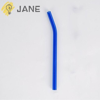 Jane หลอดดูดน้ํา สีฟ้า ใช้ซ้ําได้ 8*200 มม. 5 ชิ้น