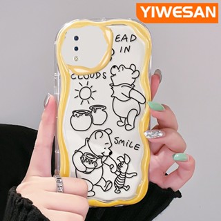 เคสโทรศัพท์มือถือแบบนิ่ม ใส กันกระแทก ลายการ์ตูนหมีพูห์ยิ้ม สําหรับ VIVO Y93 Y93s Y91 Y91i Y95