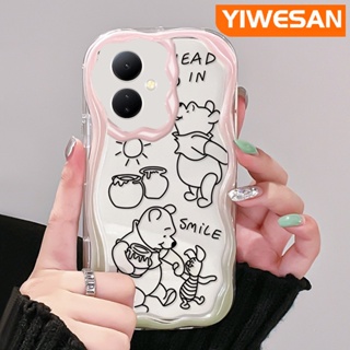 เคสโทรศัพท์มือถือแบบนิ่ม ใส กันกระแทก ลายการ์ตูนหมีพูห์ยิ้ม สําหรับ VIVO Y76 Y76s Y74s 5G Y36 Y77 Y77E 5G Y78 Y78+ 5G IQOO Z6 Lite 5G