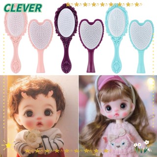 Clever หวีพลาสติก ขนาดเล็ก 4 สี สําหรับตุ๊กตา BJD 1 5 ชิ้น