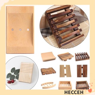 Hecceh จานวางสบู่ ไม้สน แบบพกพา ที่วางสบู่ แฮนด์เมด ห้องน้ํา