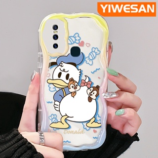 เคสโทรศัพท์มือถือ ซิลิโคนใส กันกระแทก ลายการ์ตูนโดนัลด์ดั๊กน่ารัก สําหรับ VIVO S7 V20 Pro V15 Pro