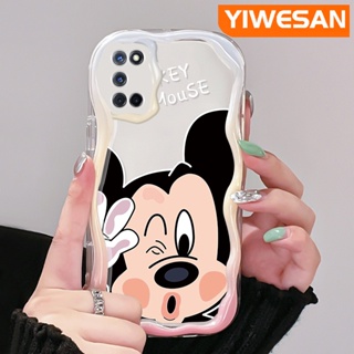 เคสโทรศัพท์มือถือ ซิลิโคนนิ่ม แบบใส ลายการ์ตูนมิกกี้เมาส์ สีครีม สําหรับ OPPO A52 A92 A72 4G