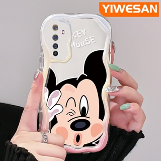 เคสโทรศัพท์มือถือ ซิลิโคนนิ่ม แบบใส ลายการ์ตูนมิกกี้เมาส์ สีครีม สําหรับ Realme 6 Pro 6s Narzo